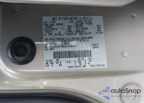 2004 Lincoln Navigator from USA, damaged, VIN 5LMFU27R84LJ14016